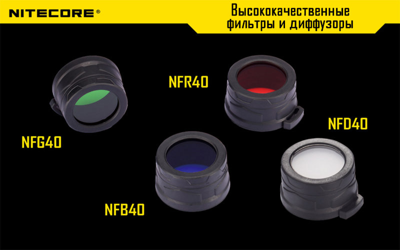 Фильтр Nitecore NF40 (красный, зеленый, синий, матовый)