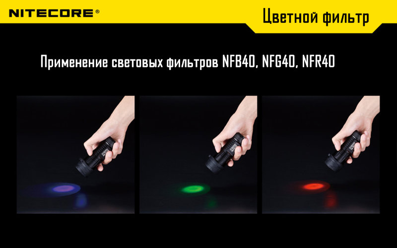 Фильтр Nitecore NF40 (красный, зеленый, синий, матовый)