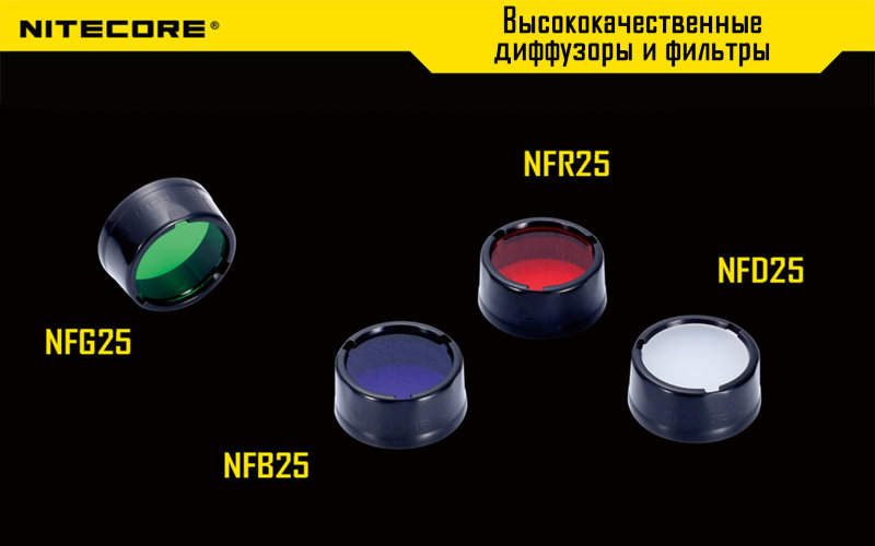 Фильтр Nitecore NF25 (красный, зеленый, синий, матовый)