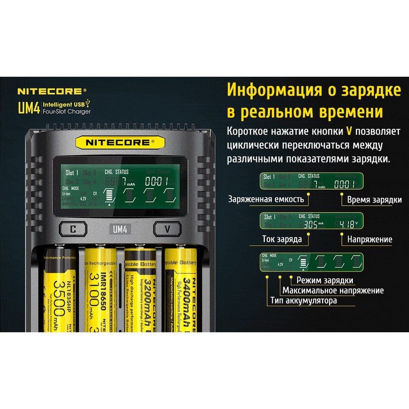 Зарядное устройство Nitecore UM4