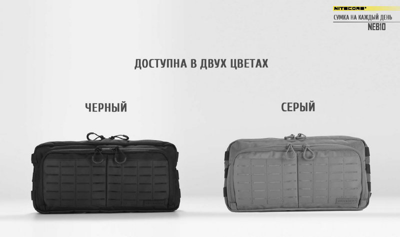 Тактическая сумка Nitecore NEB10 (черная, серая)