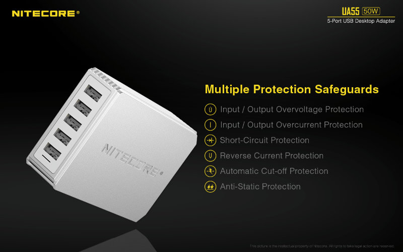Адаптер USB Nitecore UA55 5-портовый