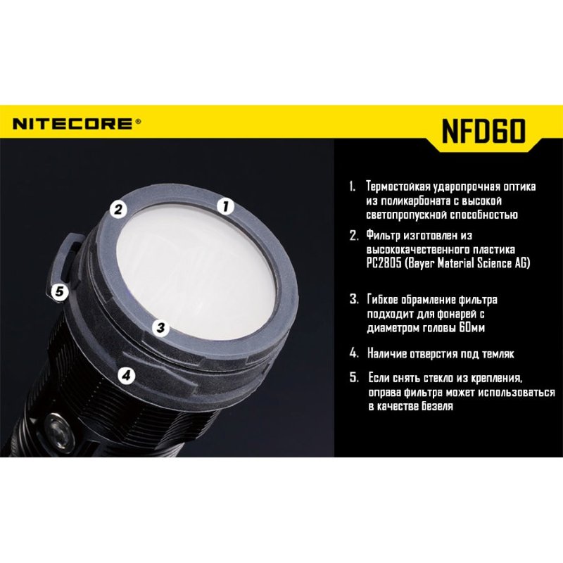 Фильтр Nitecore NFB60 синий d60мм